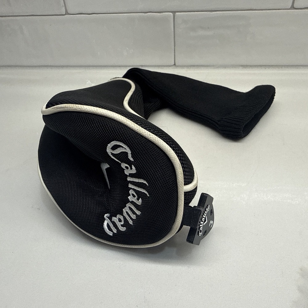 Callaway Head Cover Universal Hybrid Black Sock Golf Club (#3/7 Tag) Fast Ship!